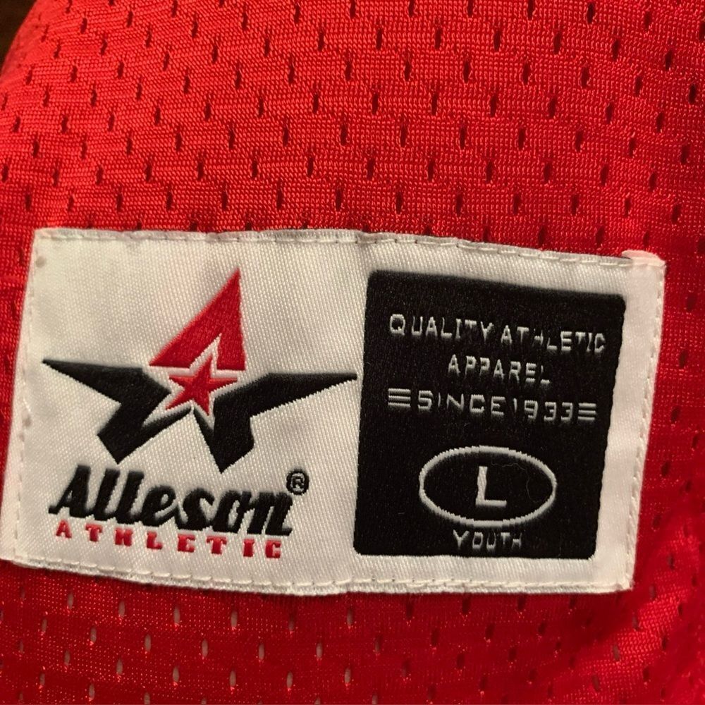 Alleson Athletic Football Red White Panthers #25 Youth Jersey Size L T-Shirt - Picture 9 of 9